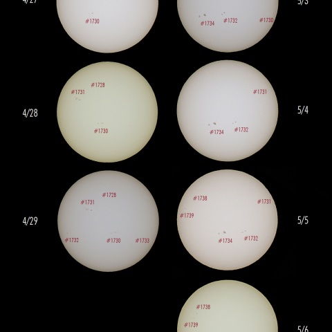 4/27～5/6の太陽面