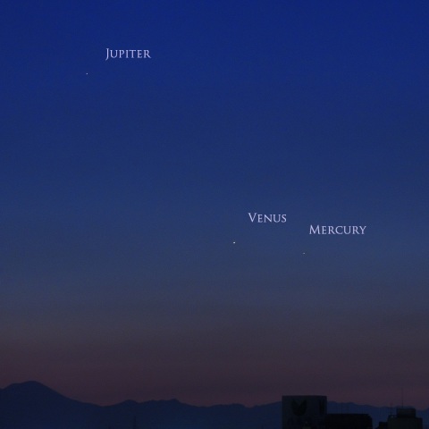5/23 西空の木星・金星・水星