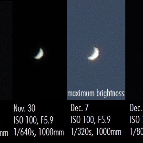 欠けてゆく金星