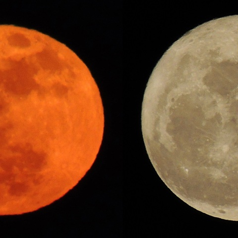 今年最小満月、大気屈折でさらに小さく