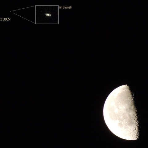 月と土星の接近