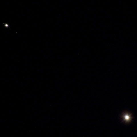 近づく金星・木星(とガリレオ衛星) 6/28