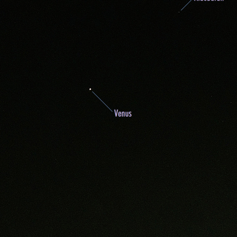 7/28未明の金星・木星・アルデバラン