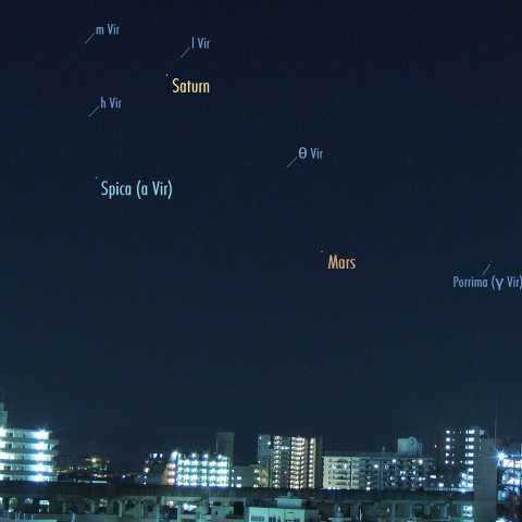 土星・火星・スピカとおとめ座の星々