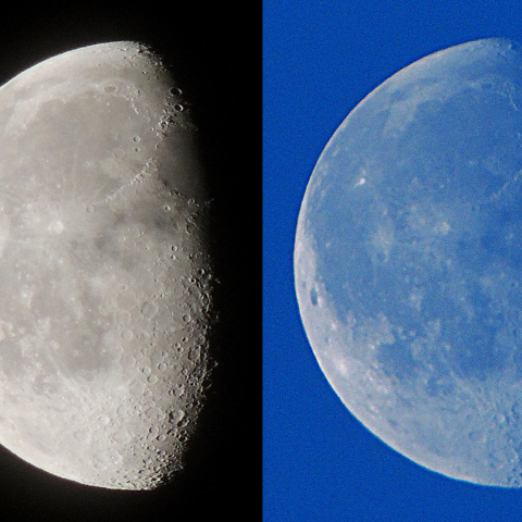 更待月と翌朝の月