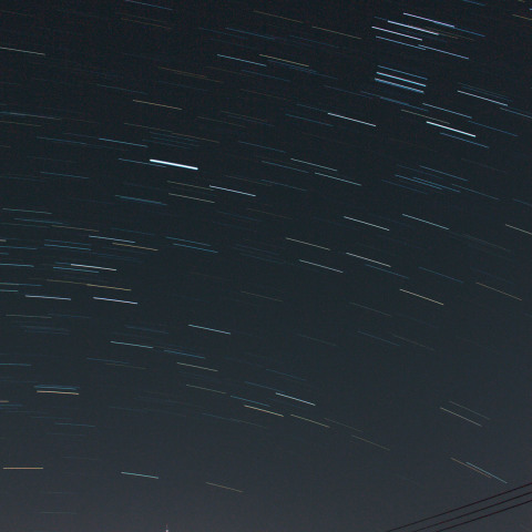 光害地での冬の星座とカノープス