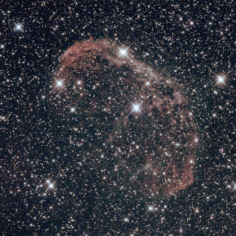 はくちょう座の散光星雲 NGC6888, 三日月星雲