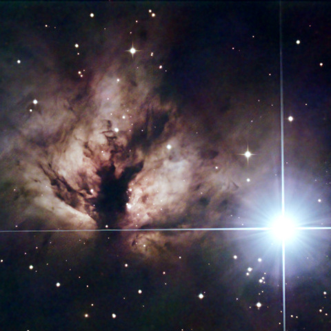 NGC2024と三ツ星のアルニタク