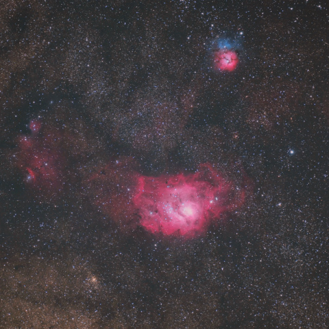 干潟星雲と三裂星雲