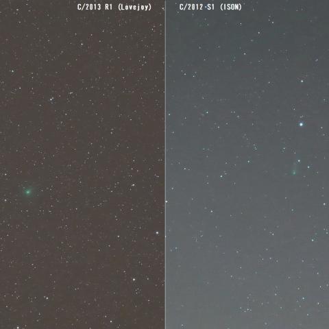 10月31日未明のラブジョイ彗星とアイソン彗星