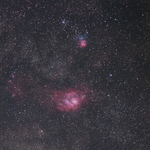 干潟星雲と三裂星雲
