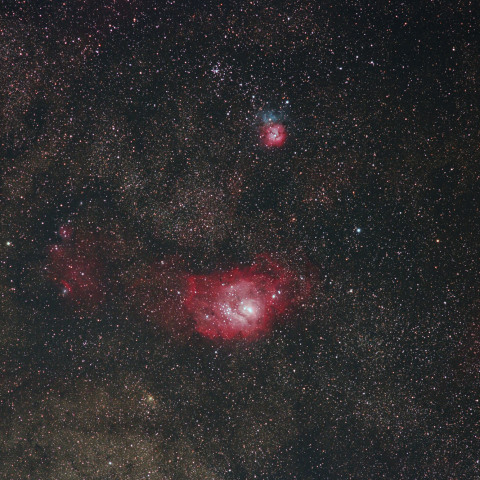 干潟星雲と三裂星雲