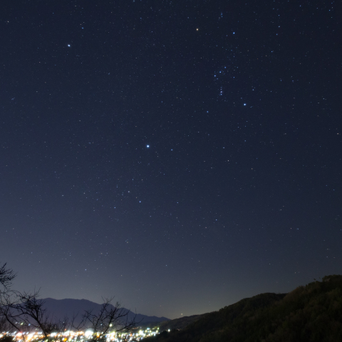 冬の大三角とカノープス