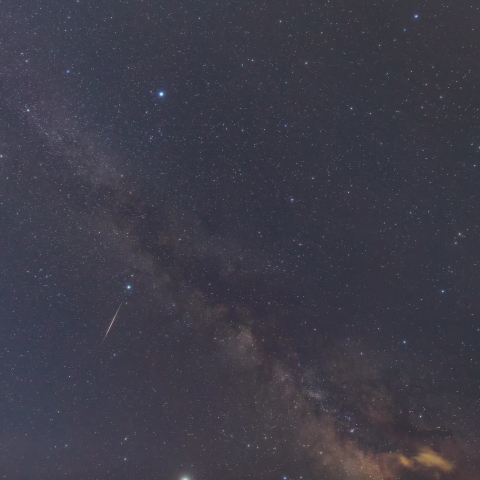 こと座流星群と天の川