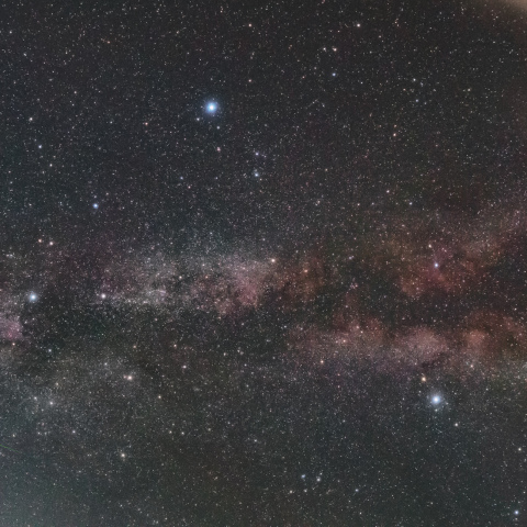 夏の大三角と流星