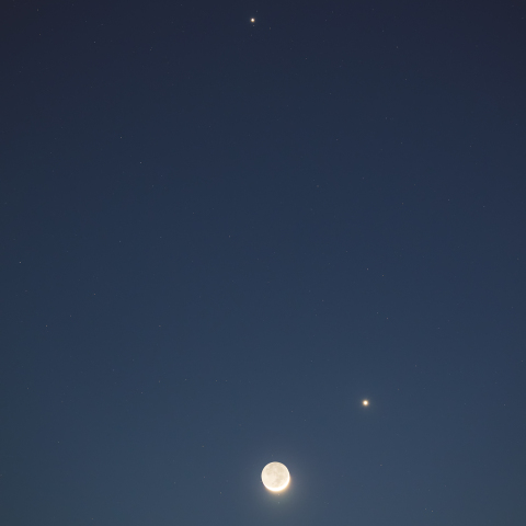 月と金星と木星