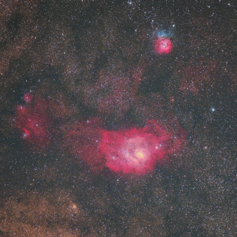 干潟星雲と三裂星雲