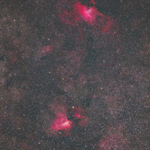 わし星雲とオメガ星雲