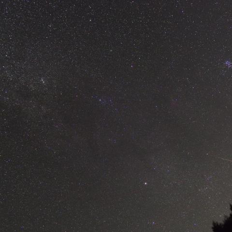 ぎょしゃ座を流れるペルセウス群流星