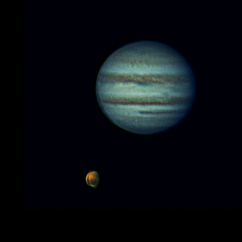 同日未明の火星&木星