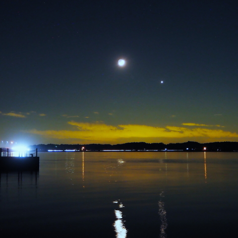 月・金星とクレセントロードⅡ