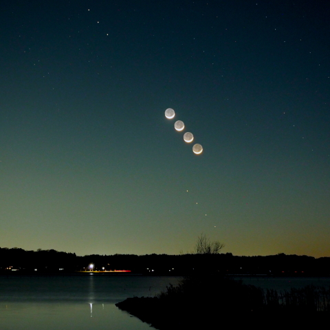 月齢1.9, 土星 & 水星