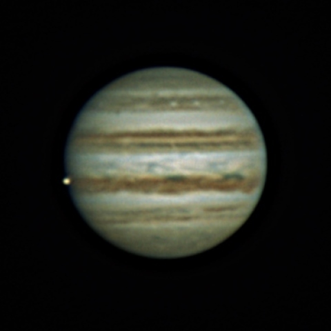 衛星の木星面通過の始まり