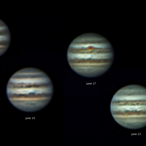 6月の木星4態