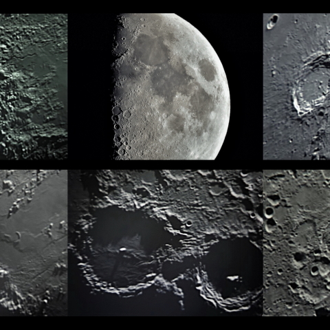上弦の月中部 月齢8.0