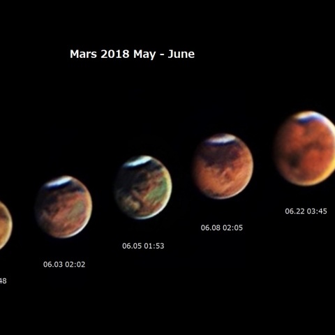 近付く火星と砂嵐