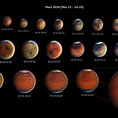 2018火星の変化 up-to-date