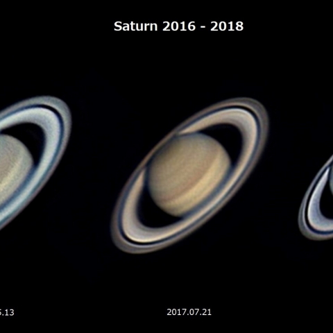 土星の変化2016 - 2018