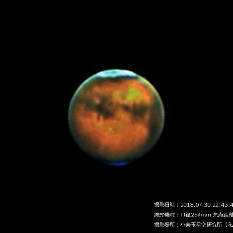 大接近直前の火星