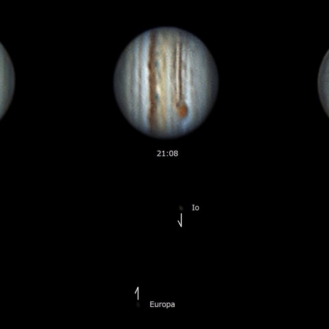 木星と衛星の動き