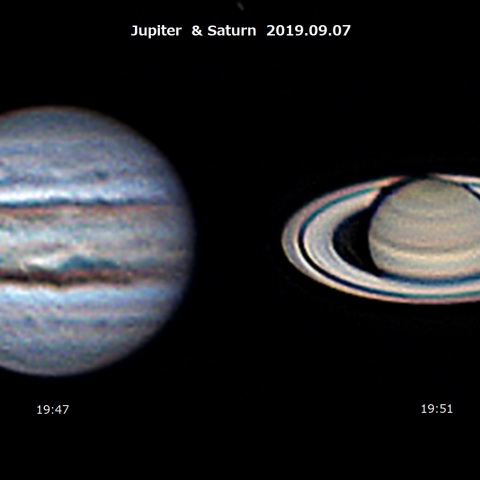 同夜の木星・土星