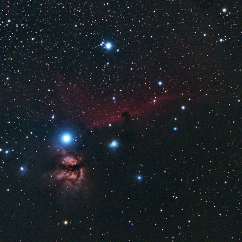 馬頭星雲と燃える木星雲