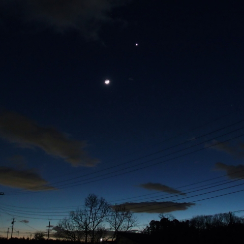 月と金星の接近