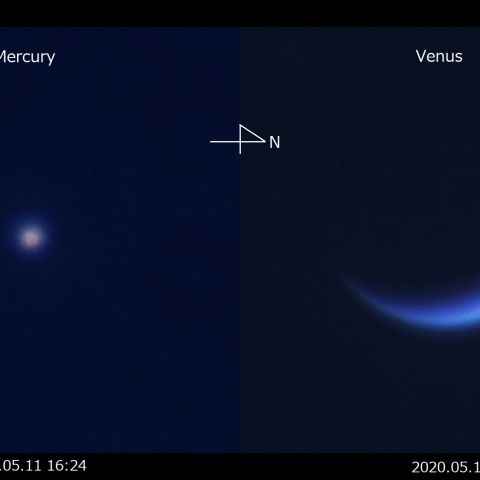 同日の水星 & 金星