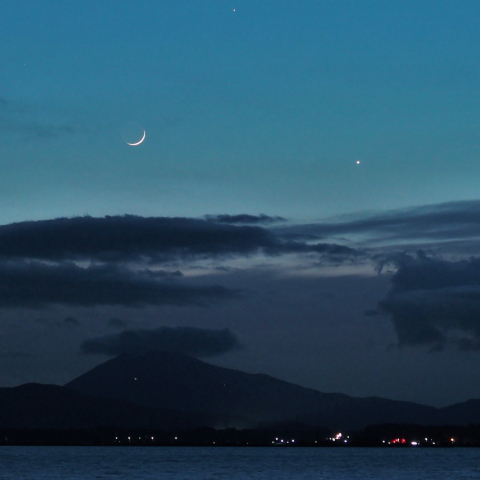 月・水星・金星の接近