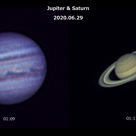 同夜の木星と土星