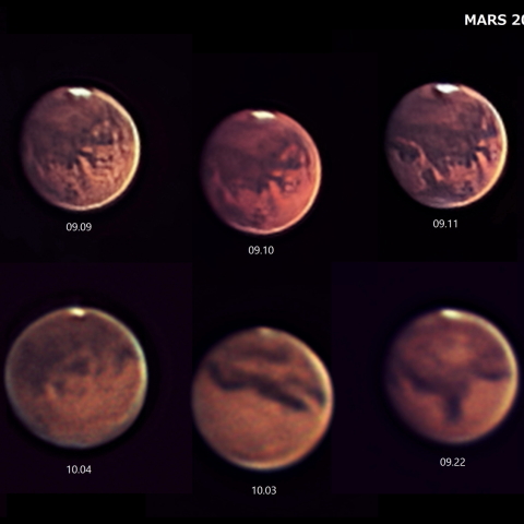 火星 9月から最接近まで