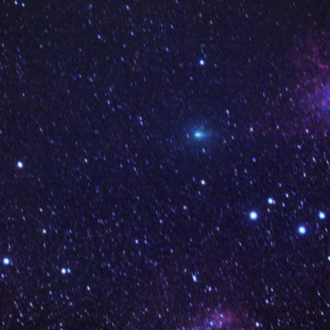 勾玉星雲に接近するアトラス彗星☆彡