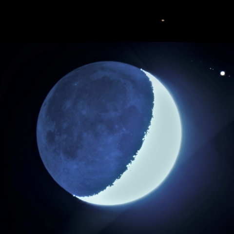 木星・土星の接近距離と月直径比較