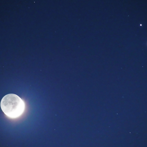 月齢2.7 & 木星・土星の接近