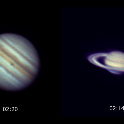 5月最終日の木星・土星