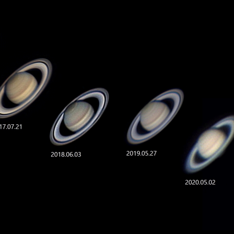 土星環の変化2016-2021
