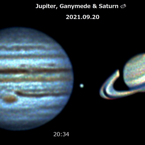 同夜の木星 & 土星