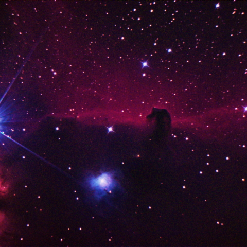 馬頭星雲と燃える木星雲
