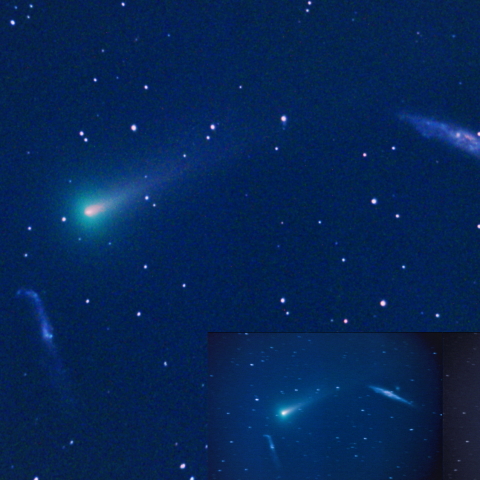レナード彗星とNGC4631/4656