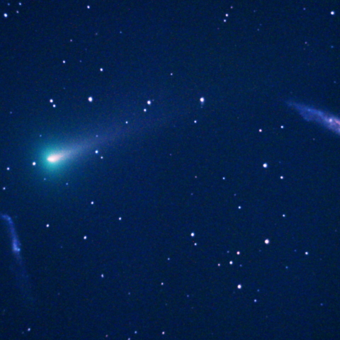 レナード彗星とNGC4631/4656